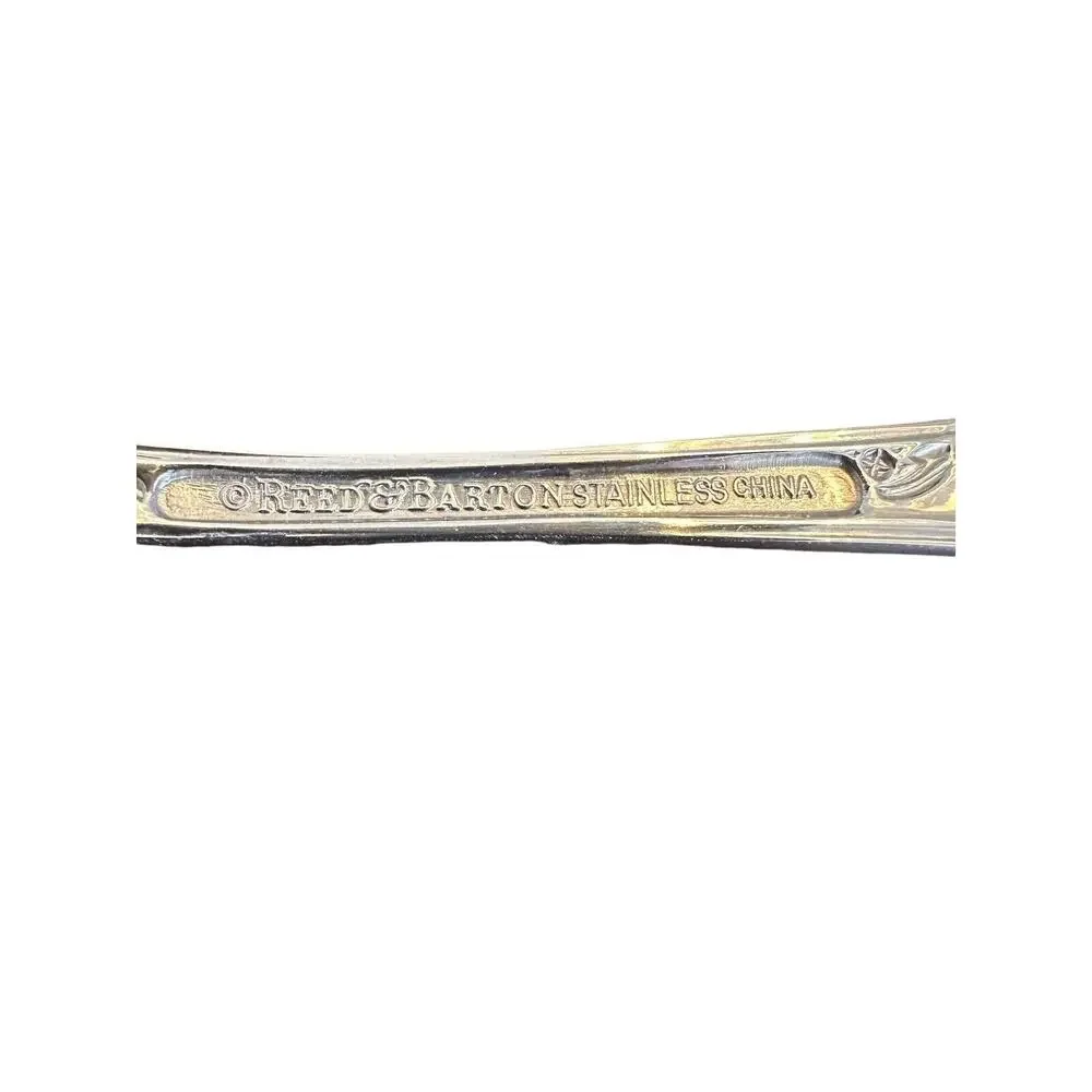 REED & BARTON Stainless QUEEN'S GARDEN Set Of 4 TEASPOONS 6 1/4